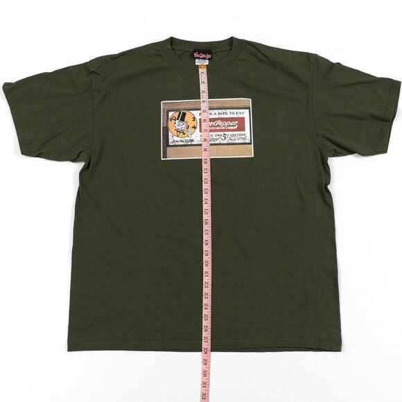 Vintage Dr Pepper Drink a Bite‎ to Eat T-Shirt 2XL Green Graphic Retro EUC - Picture 3 of 9